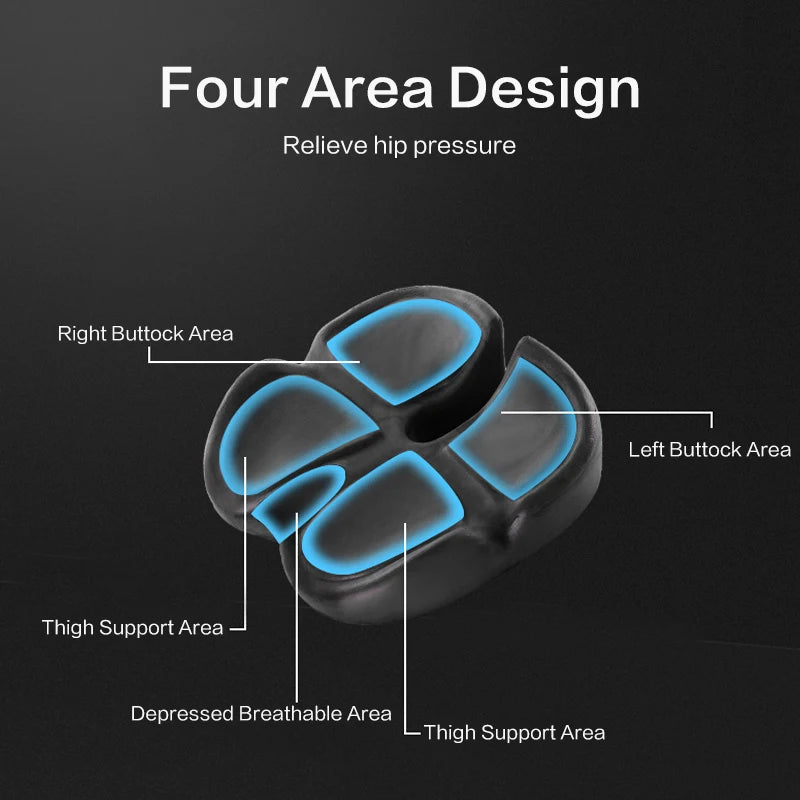 Orthopedic Memory Foam Seat Cushion with Non-Slip Design for Tailbone and Sciatica Pain Relief in Chairs and Car Seats
