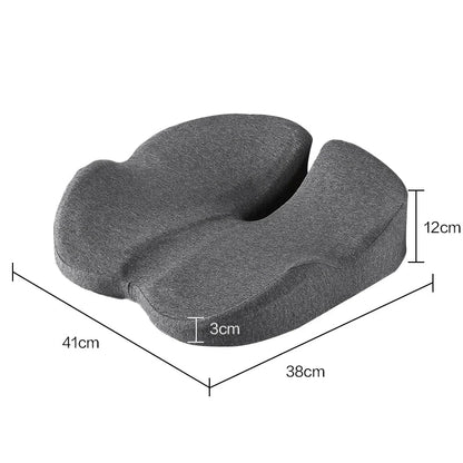 Orthopedic Memory Foam Seat Cushion with Non-Slip Design for Tailbone and Sciatica Pain Relief in Chairs and Car Seats