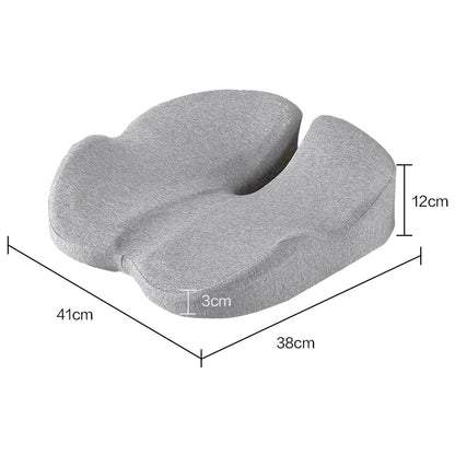 Orthopedic Memory Foam Seat Cushion with Non-Slip Design for Tailbone and Sciatica Pain Relief in Chairs and Car Seats
